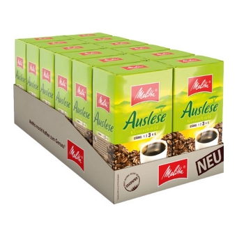Melitta - Auslese Klassisch-Mild Gemahlener Kaffee - 12x 500g