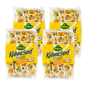 Kühne - Mittelscharfer Senf - 4x (150x 10g)