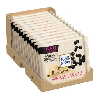 Ritter Sport - Lakritz Weiße Schokolade - 12x 100g