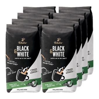 Tchibo - Black 'n White Bohnen - 8x 1kg