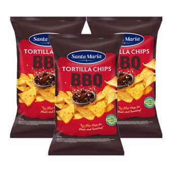 Santa Maria - Tortilla Chips BBQ - 3x 475g