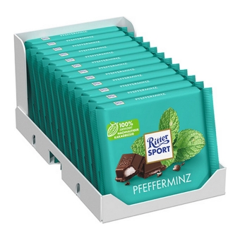 Ritter Sport - Pfefferminz - 12x 100g