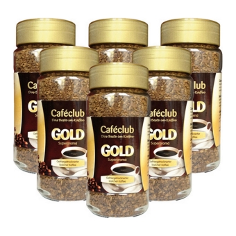 Caféclub - Gold Löslicher Kaffee - 6x 200g