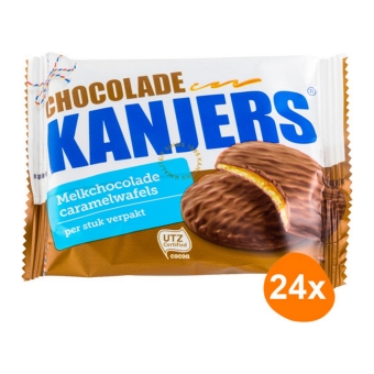 Kanjers - Schokoladen-Karamell-Waffeln - 24er