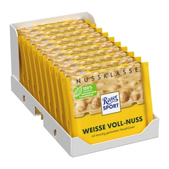  Ritter Sport - Weisse Voll-Nuss - 10x 100g