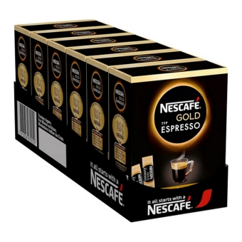 Nescafé - Gold Espresso Löslicher Kaffee - 6x 25 Sticks