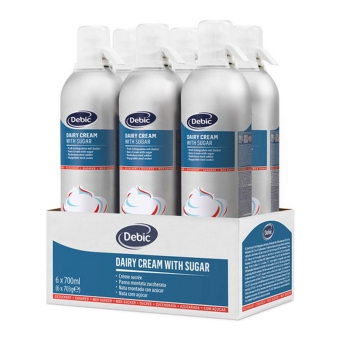 Debic - Sprühsahne gesüßt - 6x 700ml