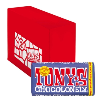 Tony's Chocolonely - Dunkle Vollmilchschokolade Brezel Toffee - 15x 180g