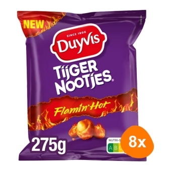 Duyvis - Tiger Nüsse Flamin' Hot - 8x 275g
