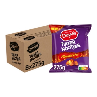 Duyvis - Tiger Nüsse Flamin' Hot - 8x 275g