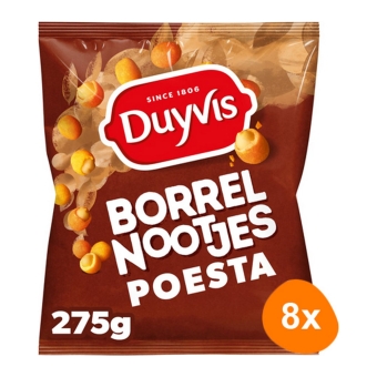 Duyvis - Borrelnootjes Poesta - 8x 275g