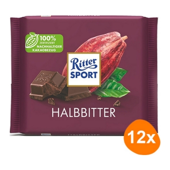 Ritter Sport - Halbbitter - 12x 100g