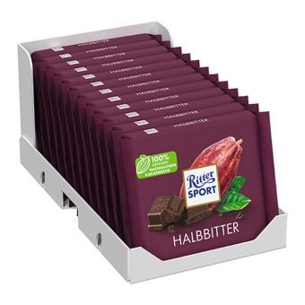 Ritter Sport - Halbbitter - 12x 100g