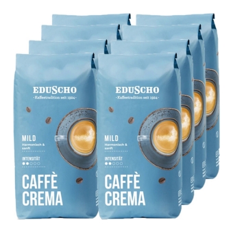Eduscho - Caffè Crema Mild Bohnen - 8x 1kg