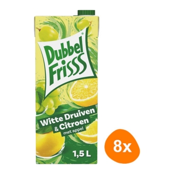 Dubbelfrisss - Weiße Trauben & Zitrone - 8x 1,5ltr
