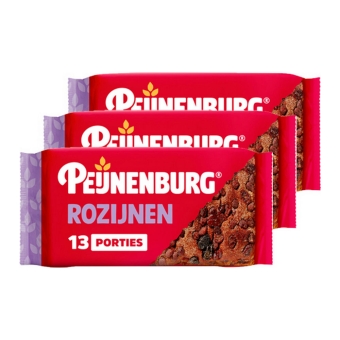Peijnenburg - Ontbijtkoek / Früchstückskuchen Rosinen - 3x 465g