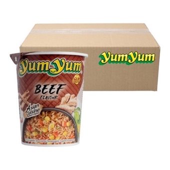 Yum Yum - Instant Nudeln Rindfleisch - 12 Becher
