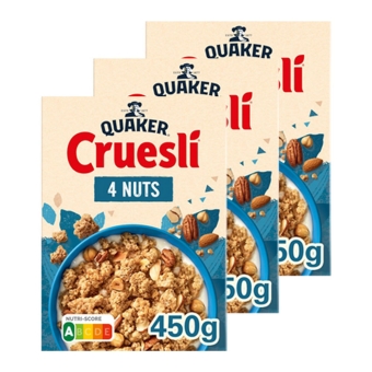 Quaker - Cruesli 4 Nüsse - 3x 450g