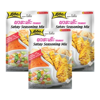 Lobo - Saté-Würzmischung für Marinade und Sauce - 3x 100g