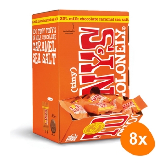 Tony's Chocolonely - Tiny Tony's Vollmilchschokolade Karamell Meersalz - 8x 900g