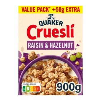 Quaker - Cruesli Rosinen & Haselnuss - 900g