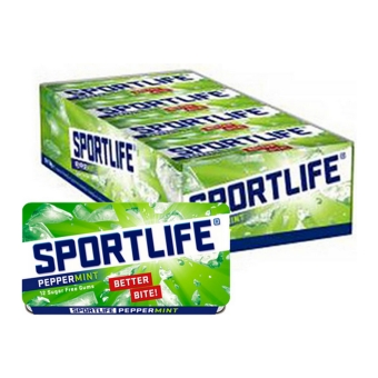 Sportlife - Peppermint Kaugummi Ohne Zucker - 24x 12er