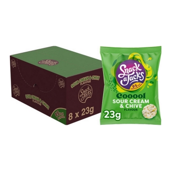 Snack a Jacks - Reiswaffeln Sour Cream & Chive - 8x 23g