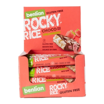 Benlian - Rocky Rice Choco Strawberry - 20 Riegel