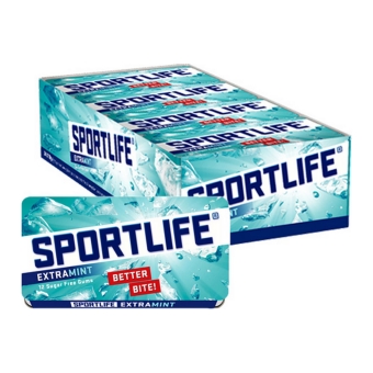 Sportlife - Extramint Kaugummi Ohne Zucker - 24x 12er