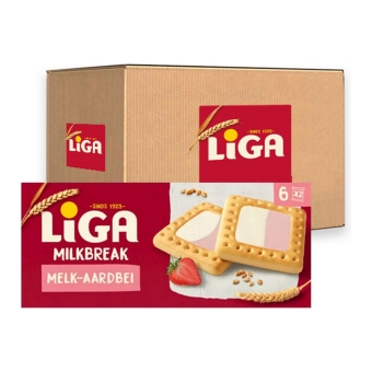 Liga - Milkbreak Duo Milch Erdbeeren - 12x 245g