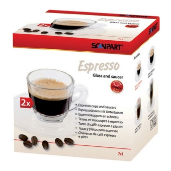 Scanpart - Espresso Tasse und Untertasse - 2x7cl 