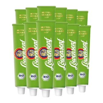 Löwensenf - Mustard Mittelscharf (Mild) BIO - 12x 200ml