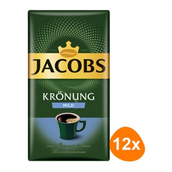 Jacobs - Kronung Mild Ground Coffee - 12x 500g