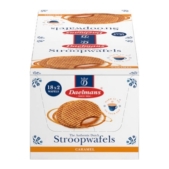 Daelmans - Jumbo-Karamell Stroopwafels - 18x 2 (Zweierpacks)