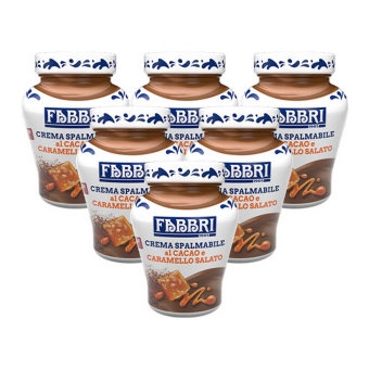 Fabbri - Kakao und Salziges Karamell Aufstrich - 6x 200g
