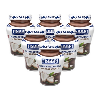 Fabbri - Kakao und Kokos Aufstrich - 6x 200g