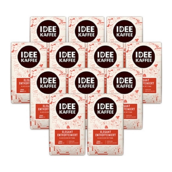 Idee Kaffee - Entkoffeiniert Gemahlener Kaffee - 12x 500g