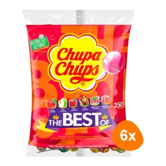 Chupa Chups - Lutscher The Best Of (Nachfüllbeutel) - 6x 250er