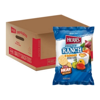 Herr's - Creamy Ranch & Habanero Kartoffel Rippenchips - 12x 170g