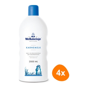 Melkmeisje - Bade- und Duschcreme Buttermilch - 4x 2ltr