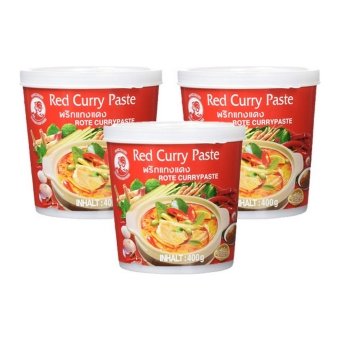 Cock Brand - Rote Currypaste - 3x 400g