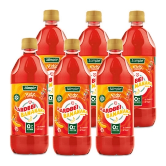 Slimpie - Erdbeere Banane Kids Limonaden-Sirup - 6x 580ml