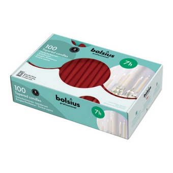 Bolsius – Gotische Kerzen – Weinrot – 100 Stück