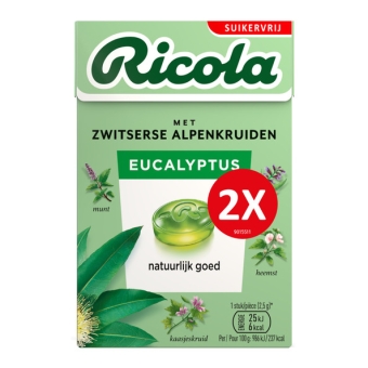 Ricola - Eucalyptus Zuckerfrei Duopack - 10x 2x 50g