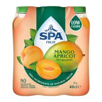 Spa - Fruit Still Mango Apricot PET - 6x 400ml