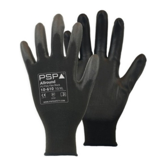 PSP - 10-610 PU Zwart Werkhandschoen 12 Paar Maat 8/M - Per stuk