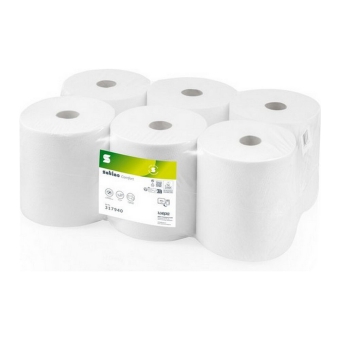 Wepa - Satino PT1 Comfort Handdoekrol 2lgs Wit 150m - 6 stuks