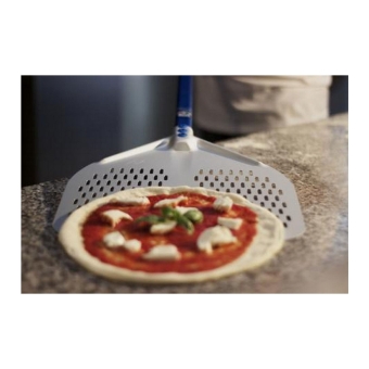 Gi.Metal - Aluminium durchlöcherte rechteckige Pizza Schaufel (A-32RF) - 33x33 cm