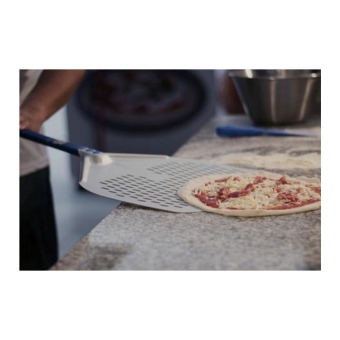 Gi.Metal - Aluminium durchlöcherte rechteckige Pizza Schaufel (A-32RF) - 33x33 cm