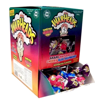 Warheads - Super Sour Bubblegum Pops - 100er